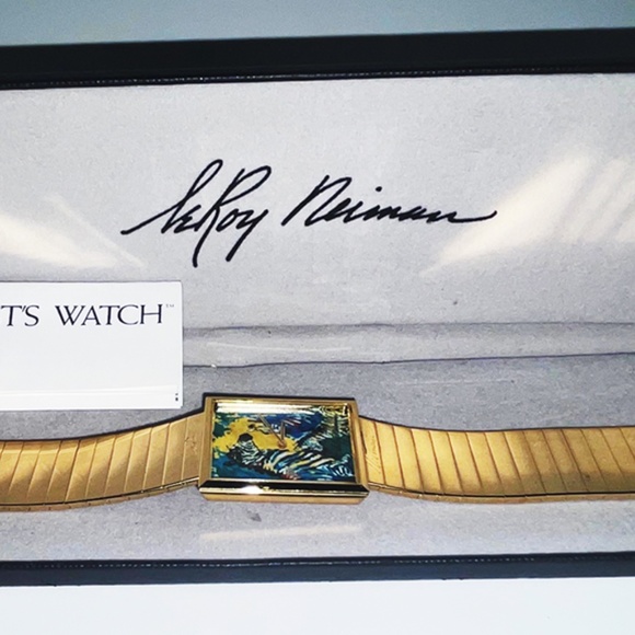 LeRoy Neiman 1978 ZEBRA FAMILY Artist  WATCH - Picture 1 of 4